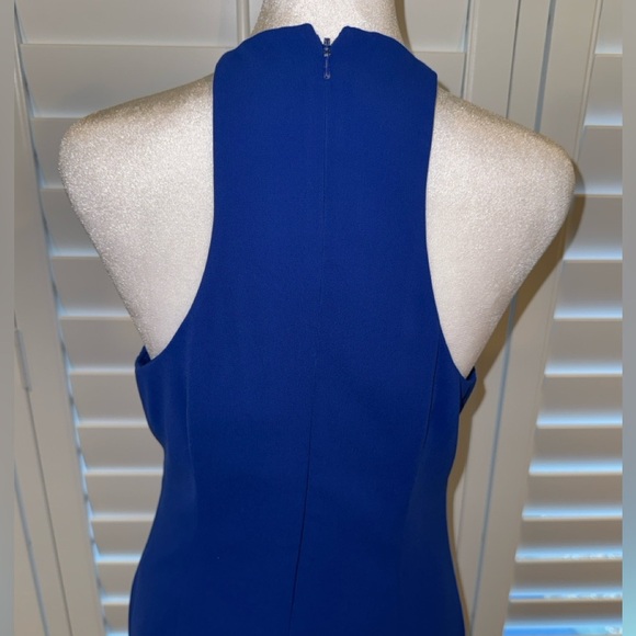 Badgley Mischka Cobalt Royal Blue Racer Back Formal Gown Size 6 - Picture 7 of 9